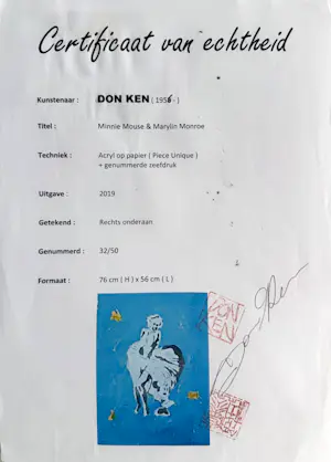 Don Ken - Minnie Mouse & Marylin Monroe - Gemengde techniek - 76x56 cm - 2019 kaufen? Bieten Sie von 390!