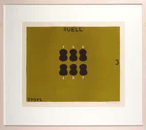 Reinier Lucassen - Zeefdruk, Quell - Ingelijst verkocht voor € 100!