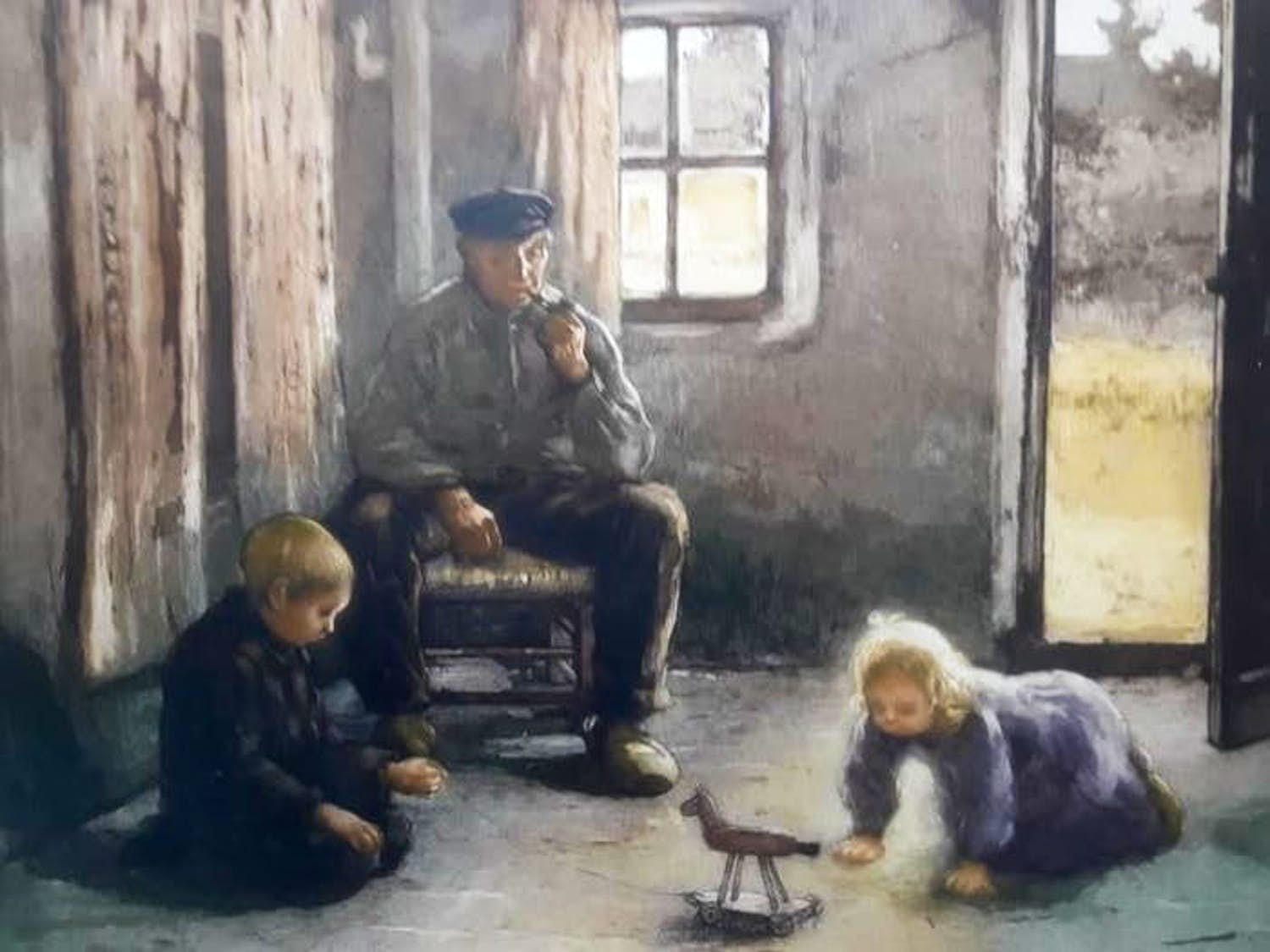 Franz Charlet - Grand papa (78x88) kopen? Bied vanaf 75!