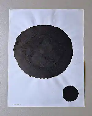Ben Oldenhof - Grote -1983- Inkt/Sepia Aquarel op papier "Black Moon" gesigneerd verkauft für € 47!