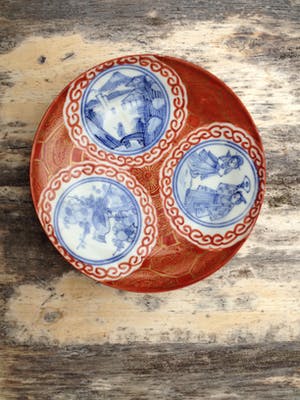 Niet of onleesbaar gesigneerd - Kutani eierschaal porseleinen schaaltje kopen? Bied vanaf 1!