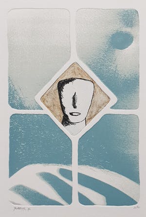 Niet of onleesbaar gesigneerd - onduidelijke signatuur, kleuren ets, 1994 in passepartout kopen? Bied vanaf 1!