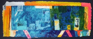 Jos Verwiel - Zeefdruk op geschept papier, Blue print I - Ingelijst (Groot) kopen? Bied vanaf 70!