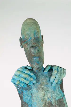 Wilma Schipholt - Keramieken beeld, Blauw figuur kopen? Bied vanaf 200!
