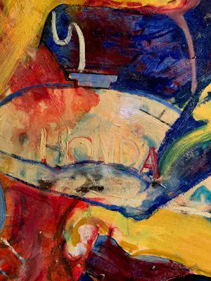 John Cees Smit - Groot kleurrijk schilderij met figuren en woorden kopen? Bied vanaf 50!