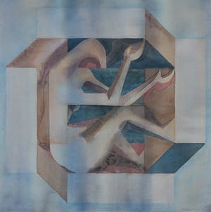 Piet van Mook - Aquarel op papier, Karyatide kopen? Bied vanaf 1!