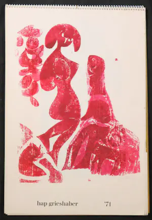Helmut Andreas Paul Grieshaber - Kalender des Jahres 1971, 25 Blätter kopen? Bied vanaf 25!