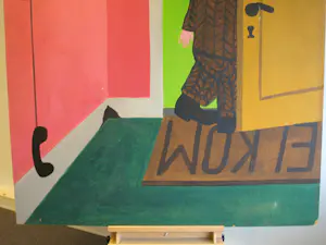 George Degenhart - Acrylverf op board , Welkom – 135 x 125 cm. – 1971 kopen? Bied vanaf 100!