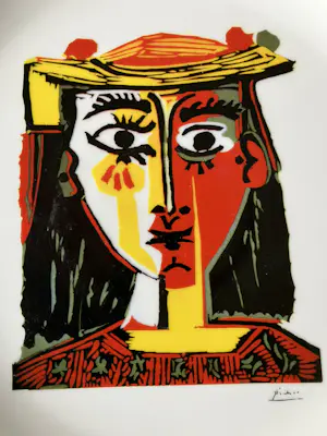 Pablo Picasso - Prachtige gesigneerde Picasso schaal 30 cm doorsnede. kopen? Bied vanaf 25!