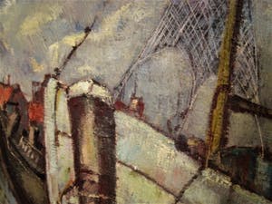 Frans Verpoorten - "Haarlemse Vijftiger" Expressionistisch Olieverf - Boten in Haven Monnickendam kopen? Bied vanaf 10!