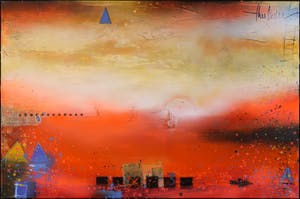 Theo Koster - Acryl en collage, Zonder titel (Groot) kopen? Bied vanaf 250!