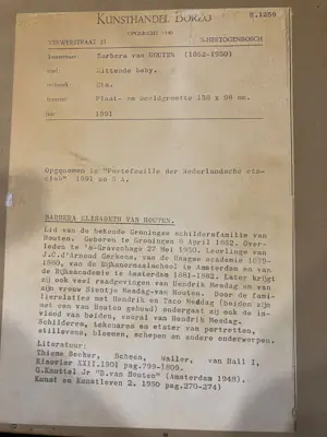 Barbara Elisabeth van Houten - Zittende baby kopen? Bied vanaf 30!