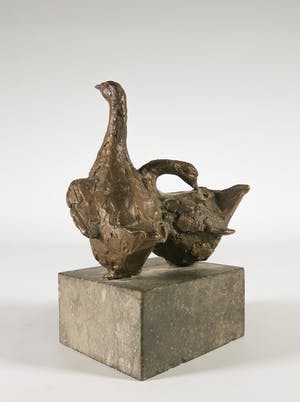 Gabriel Sterk - Twee bronzen ganzen op hardstenen voet kopen? Bied vanaf 200!