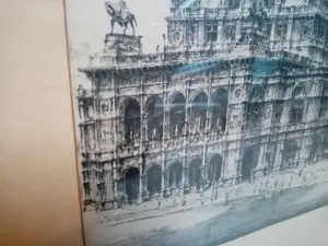 Niet of onleesbaar gesigneerd - Prachtige tekening Staatsopera Wenen kopen? Bied vanaf 1!