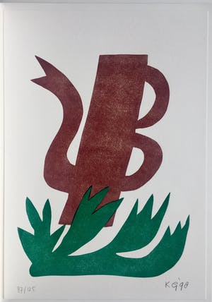 Klaas Gubbels - linosnede uit 1998 - oplage 125. kopen? Bied vanaf 175!