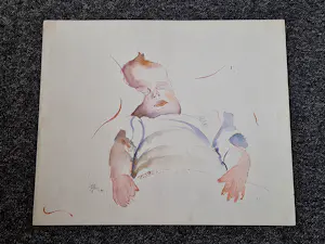 Jan Sluijters (jr.) - in 1942 gemaakt Aquarel tekening - slapende baby - potloodgesigneerd kopen? Bied vanaf 31!