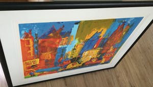 Ad Verstijnen - Big City | vrolijke kleuren zeefdruk (ingelijst) kopen? Bied vanaf 175!