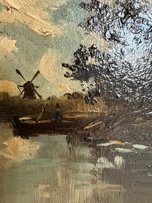 Willem Weissenbruch - “Polderlandschap met molen” kopen? Bied vanaf 700!