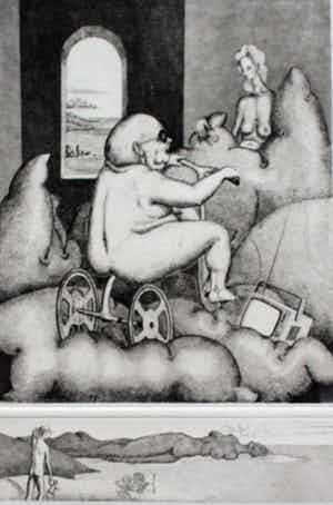 Luitpold Matthaus Richter - Ets - 1971 verkocht voor € 45!