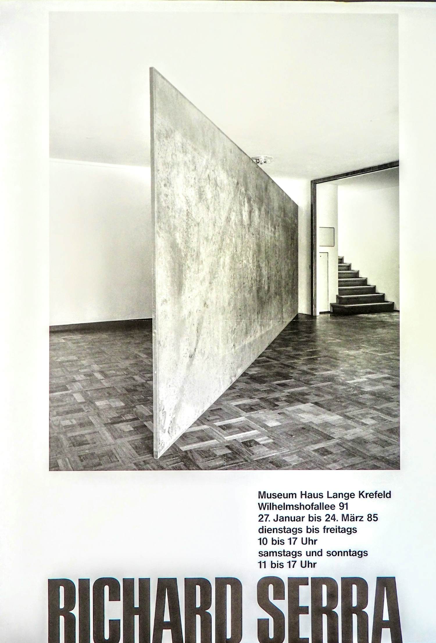 Richard Serra - tentoonstellingsaffiche kopen? Bied vanaf 40!