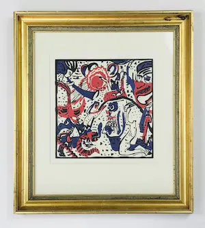 Wassily Kandinsky - Grosse Auferstehung uit Derriére le Miror nr.42 1951 met lijst! kopen? Bied vanaf 1!