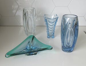 Sklo Union - Rosice - o.a. 2 x Bullet vaas Rudolf Schrotter kopen? Bied vanaf 1!