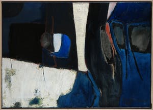 Jos Schimmer - Olieverf op doek, Compositie zwart wit - Ingelijst (Groot) kopen? Bied vanaf 250!