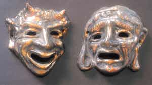 Brons (Onbekend) - Commedia del Arte maskers verkocht voor € 39!