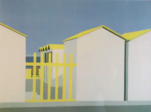 Vittorio Stoppa - strand Knokke | offset litho - ingelijst kopen? Bied vanaf 35!