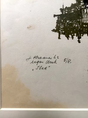 Jaap Kraanen - Stad - Lithografie, Ingelijst kopen? Bied vanaf 55!