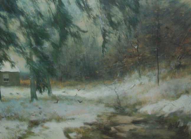 Louis Willem van Soest - Huisje in het bos in de winter verkocht voor € 50!