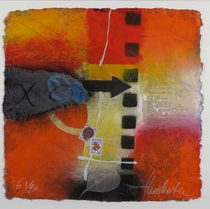 Theo Koster - Zeefdruk, Indiaprent - Ingelijst kopen? Bied vanaf 1!