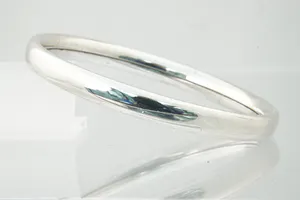 Sterling 1e gehalte zilveren unisex "slaven" armband - glad gepolijst model kopen? Bied vanaf 28!