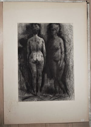 Jan van der Veer - Houtskool Tekening Vrouw Naakt kopen? Bied vanaf 20!