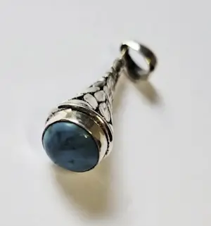 Nieuwe zilveren Byzantijnse Bungel hanger, met Turquoise kopen? Bied vanaf 65!