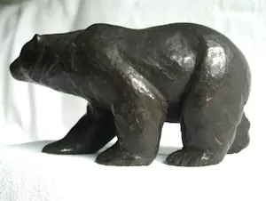 Nelli Verdonk - Bronzen beeld , Lopende beer – met certificaat – 1987 – oplage van 5 kopen? Bied vanaf 400!