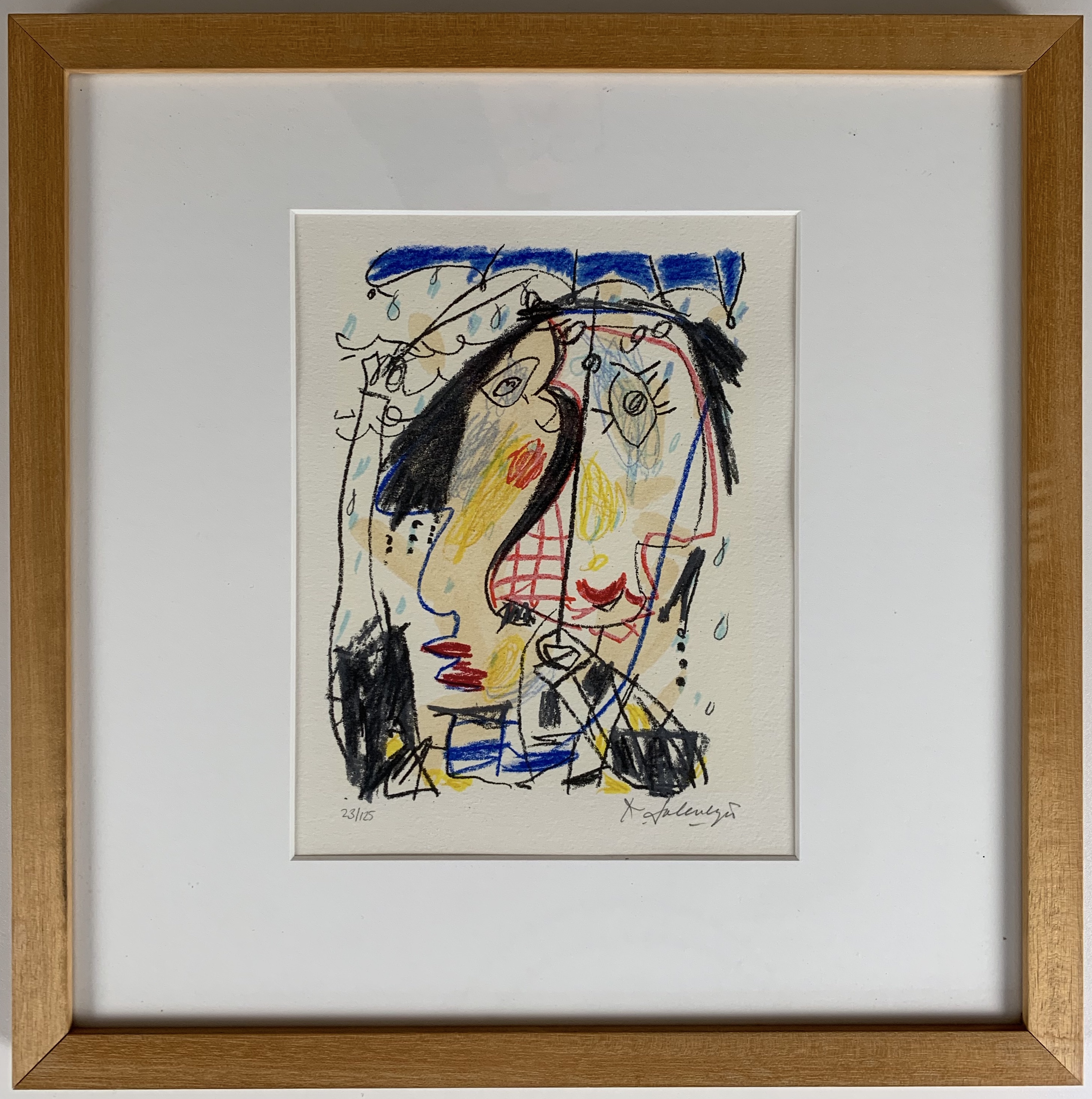 Kees Salentijn - kleurenzeefdruk - 'Picasso double face' (INGELIJST) kopen? Bied vanaf 99!