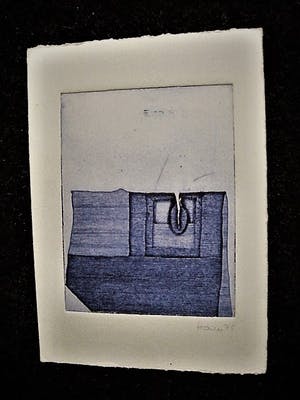 Niet of onleesbaar gesigneerd - 3 verschillende Duitse Etsen - 1975 - potloodgesign. -met tekst binnenzijde kopen? Bied vanaf 1!