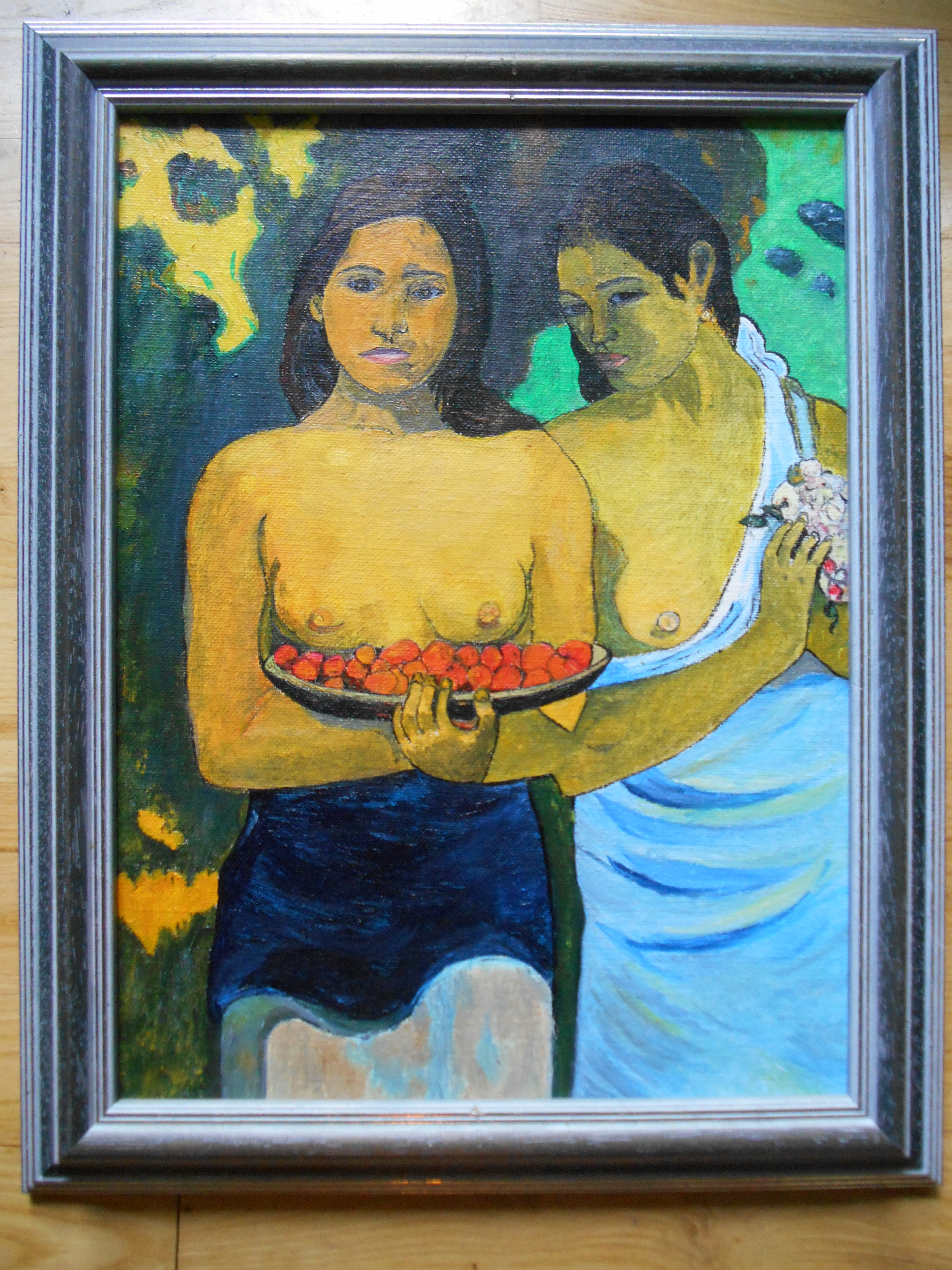 Niet of onleesbaar gesigneerd - Reproductie van Gauguin - Twee Tahitiaanse vrouwen kopen? Bied vanaf 1!