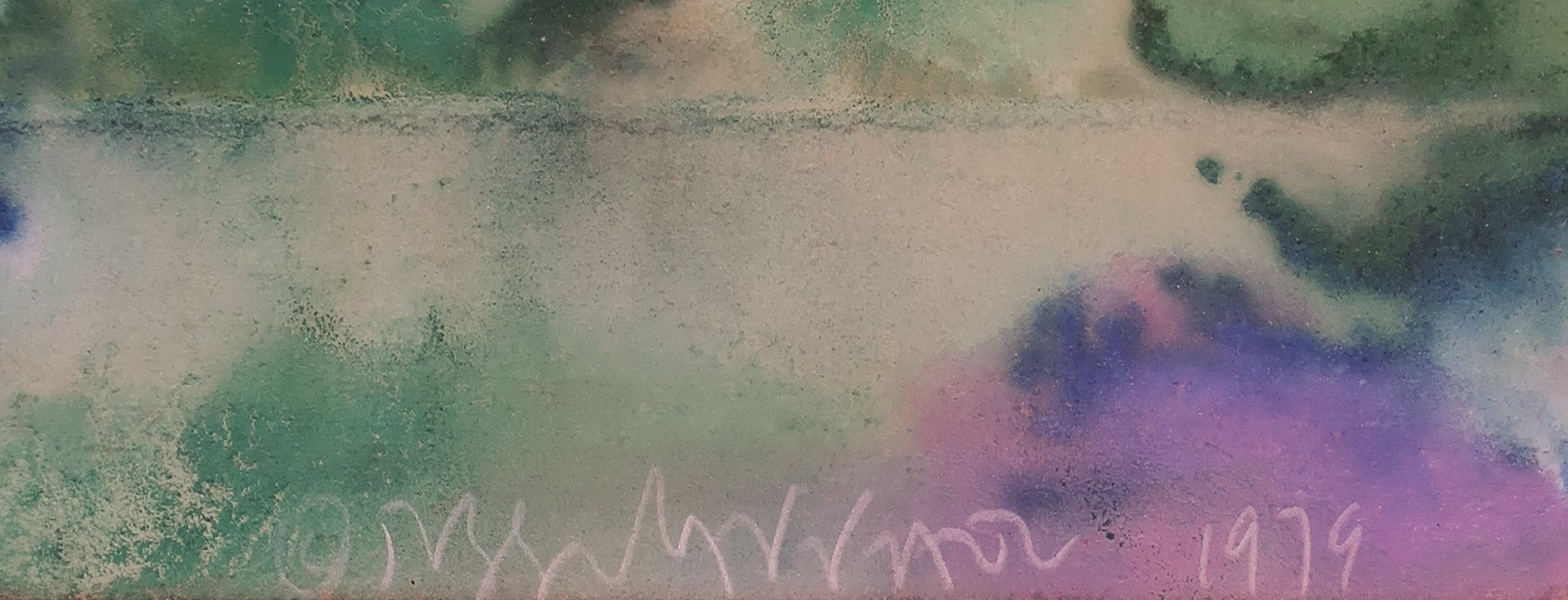 Joseph Raffael - Aquarel over ets, October lily glowing - Ingelijst kopen? Bied vanaf 350!