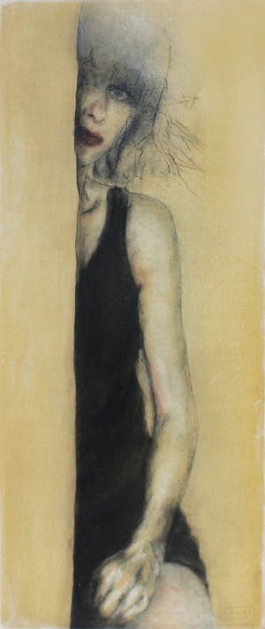 Anne de Boer - ‘Portret serie A nr. 2’ - 1983 - gemengde techniek kopen? Bied vanaf 120!