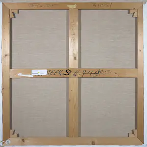 Hugo van Valkenburg - Acryl op doek, Het grijs van kleur (oranje) (Groot) kopen? Bied vanaf 1!