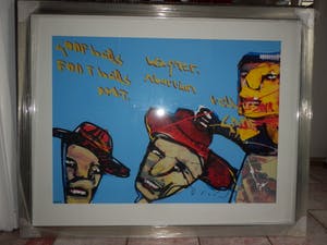 Herman Brood - Kleurenzeefdruk GOOF BALLS Handgesigneerd. kopen? Bied vanaf 150!