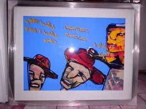 Herman Brood - Kleurenzeefdruk GOOF BALLS Handgesigneerd. verkocht voor € 150!