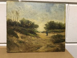 Elias Stark - Duinlandschap met persoon kopen? Bied vanaf 75!