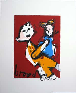 Herman Brood - Zeefdruk, Moeder en kind verkocht voor € 100!