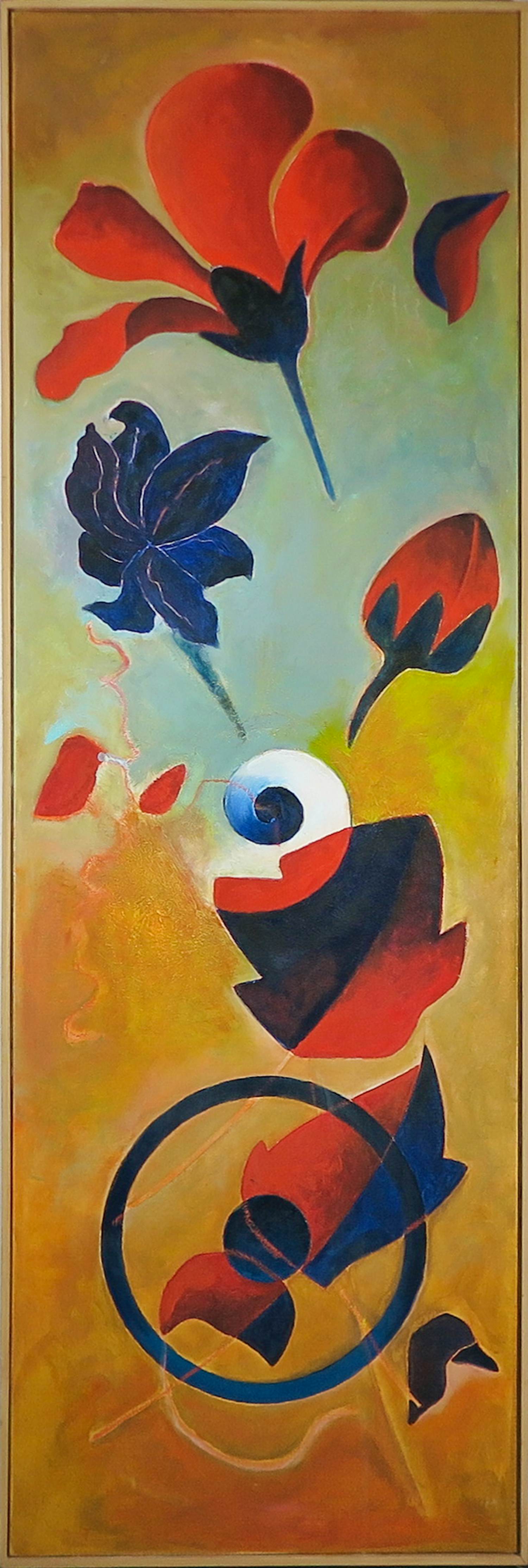 Jan van Delft - Acryl op doek, Tuin - Ingelijst (Groot) verkocht voor € 80!