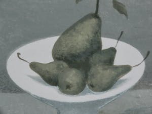 Mart Kempers - (1924-1993) Stilleven met fruitschaal peren. kopen? Bied vanaf 50!