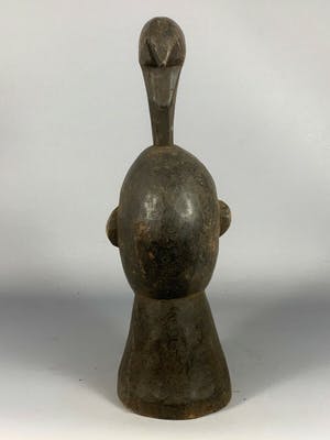Yoruba - 200443 - Tribal used African Yoruba statue Head with animal - Nig kopen? Bied vanaf 25!
