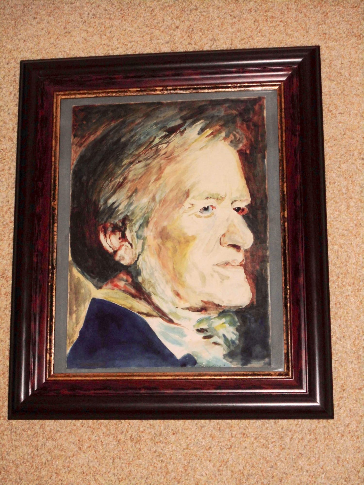 Hubert Josef Maassen - Componist Wagner - Aquarel verkocht voor € 40!